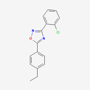 molecular formula C16H13ClN2O B5731543 3-(2-chlorophenyl)-5-(4-ethylphenyl)-1,2,4-oxadiazole 