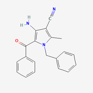 molecular formula C20H17N3O B5731573 4-amino-5-benzoyl-1-benzyl-2-methyl-1H-pyrrole-3-carbonitrile 