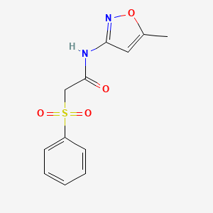 molecular formula C12H12N2O4S B5731588 N-(5-methyl-3-isoxazolyl)-2-(phenylsulfonyl)acetamide 
