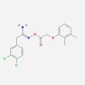 molecular formula C18H18Cl2N2O3 B5731589 2-(3,4-dichlorophenyl)-N'-{[(2,3-dimethylphenoxy)acetyl]oxy}ethanimidamide 