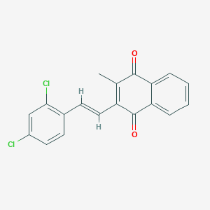 molecular formula C19H12Cl2O2 B5731591 2-[2-(2,4-dichlorophenyl)vinyl]-3-methylnaphthoquinone 