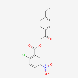 molecular formula C17H14ClNO5 B5731601 2-(4-ethylphenyl)-2-oxoethyl 2-chloro-5-nitrobenzoate 