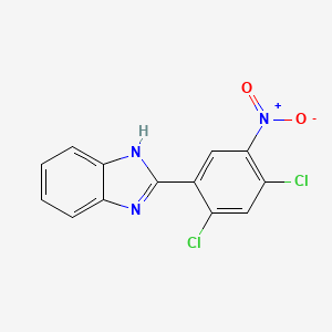 molecular formula C13H7Cl2N3O2 B5731603 2-(2,4-dichloro-5-nitrophenyl)-1H-benzimidazole 