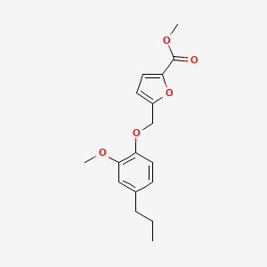 molecular formula C17H20O5 B5731616 methyl 5-[(2-methoxy-4-propylphenoxy)methyl]-2-furoate 
