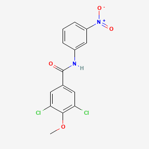 molecular formula C14H10Cl2N2O4 B5731625 3,5-dichloro-4-methoxy-N-(3-nitrophenyl)benzamide 