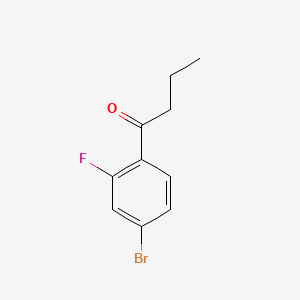 molecular formula C10H10BrFO B573163 1-(4-Bromo-2-fluorophenyl)butan-1-one CAS No. 1311197-93-9