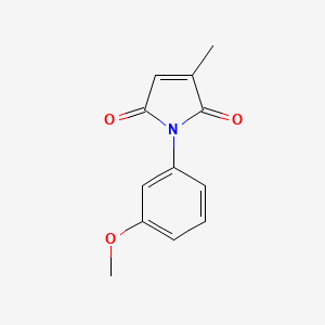molecular formula C12H11NO3 B5731640 1-(3-methoxyphenyl)-3-methyl-1H-pyrrole-2,5-dione 
