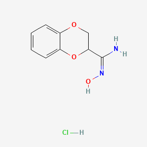 molecular formula C9H11ClN2O3 B5731644 N'-hydroxy-2,3-dihydro-1,4-benzodioxine-2-carboximidamide hydrochloride 