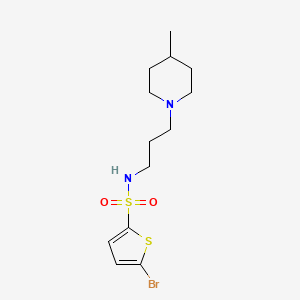 molecular formula C13H21BrN2O2S2 B5731646 5-bromo-N-[3-(4-methyl-1-piperidinyl)propyl]-2-thiophenesulfonamide 
