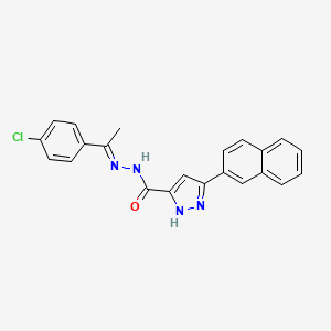 N'-[1-(4-chlorophenyl)ethylidene]-3-(2-naphthyl)-1H-pyrazole-5-carbohydrazide