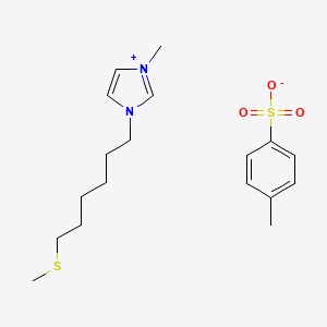 molecular formula C18H28N2O3S2 B573166 1-Methyl-3-[6-(methylthio)hexyl]imidazolium p-Toluenesulfonate CAS No. 1352947-63-7