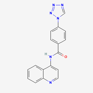 molecular formula C17H12N6O B5731662 N-4-quinolinyl-4-(1H-tetrazol-1-yl)benzamide 