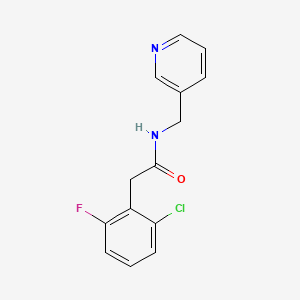 2-(2-chloro-6-fluorophenyl)-N-(3-pyridinylmethyl)acetamide