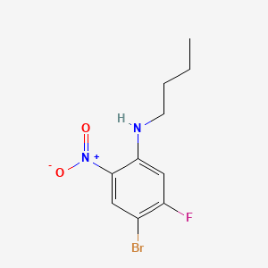 molecular formula C10H12BrFN2O2 B573168 4-Bromo-N-butyl-5-fluoro-2-nitroaniline CAS No. 1280786-63-1