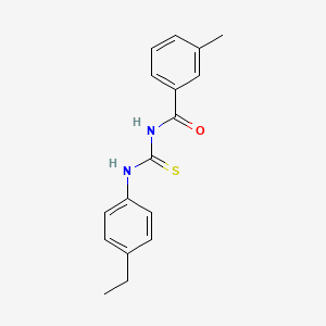 molecular formula C17H18N2OS B5731697 N-{[(4-ethylphenyl)amino]carbonothioyl}-3-methylbenzamide 