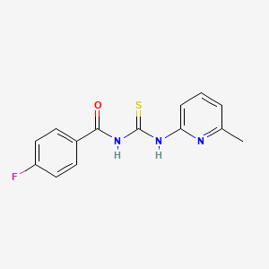 molecular formula C14H12FN3OS B5731711 4-fluoro-N-{[(6-methyl-2-pyridinyl)amino]carbonothioyl}benzamide 