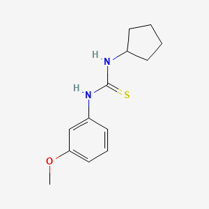 molecular formula C13H18N2OS B5731724 N-cyclopentyl-N'-(3-methoxyphenyl)thiourea 