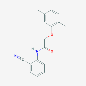 molecular formula C17H16N2O2 B5731730 N-(2-cyanophenyl)-2-(2,5-dimethylphenoxy)acetamide 
