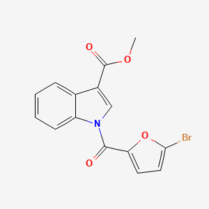 molecular formula C15H10BrNO4 B5731733 methyl 1-(5-bromo-2-furoyl)-1H-indole-3-carboxylate 