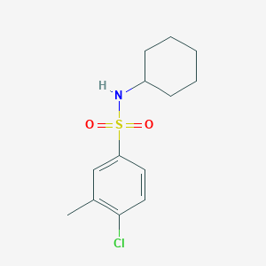 molecular formula C13H18ClNO2S B5731757 4-chloro-N-cyclohexyl-3-methylbenzenesulfonamide 