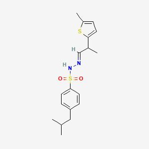 molecular formula C18H24N2O2S2 B5731769 4-isobutyl-N'-[2-(5-methyl-2-thienyl)propylidene]benzenesulfonohydrazide 