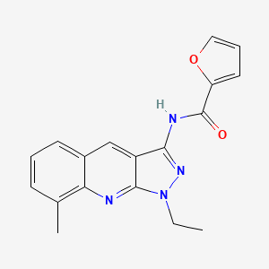 molecular formula C18H16N4O2 B5731780 N-(1-ethyl-8-methyl-1H-pyrazolo[3,4-b]quinolin-3-yl)-2-furamide 