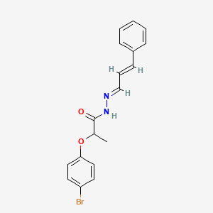 molecular formula C18H17BrN2O2 B5731784 2-(4-bromophenoxy)-N'-(3-phenyl-2-propen-1-ylidene)propanohydrazide 