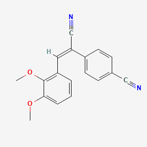 molecular formula C18H14N2O2 B5731785 4-[1-cyano-2-(2,3-dimethoxyphenyl)vinyl]benzonitrile 