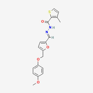 N'-({5-[(4-methoxyphenoxy)methyl]-2-furyl}methylene)-3-methyl-2-thiophenecarbohydrazide