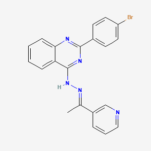 molecular formula C21H16BrN5 B5731809 1-(3-pyridinyl)ethanone [2-(4-bromophenyl)-4-quinazolinyl]hydrazone 
