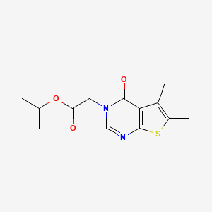 molecular formula C13H16N2O3S B5731813 isopropyl (5,6-dimethyl-4-oxothieno[2,3-d]pyrimidin-3(4H)-yl)acetate 