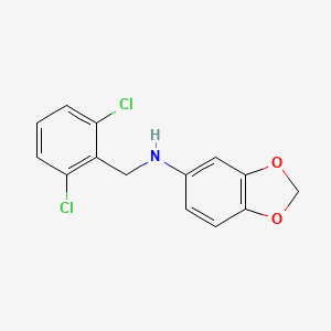 1,3-benzodioxol-5-yl(2,6-dichlorobenzyl)amine