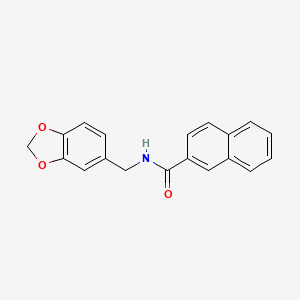 molecular formula C19H15NO3 B5731860 N-(1,3-benzodioxol-5-ylmethyl)-2-naphthamide 