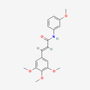 molecular formula C19H21NO5 B5731863 N-(3-methoxyphenyl)-3-(3,4,5-trimethoxyphenyl)acrylamide 