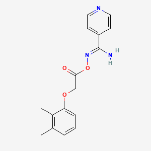 molecular formula C16H17N3O3 B5731865 N'-{[2-(2,3-dimethylphenoxy)acetyl]oxy}-4-pyridinecarboximidamide 