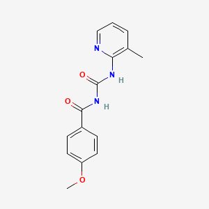 molecular formula C15H15N3O3 B5731892 4-methoxy-N-{[(3-methyl-2-pyridinyl)amino]carbonyl}benzamide 