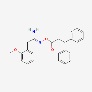 molecular formula C24H24N2O3 B5731897 N'-[(3,3-diphenylpropanoyl)oxy]-2-(2-methoxyphenyl)ethanimidamide 