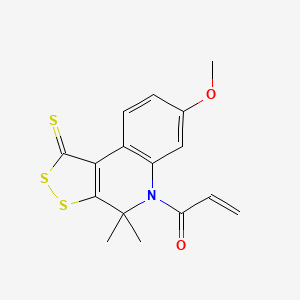 molecular formula C16H15NO2S3 B5731922 5-acryloyl-7-methoxy-4,4-dimethyl-4,5-dihydro-1H-[1,2]dithiolo[3,4-c]quinoline-1-thione 