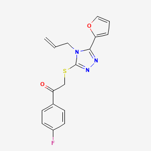 molecular formula C17H14FN3O2S B5731941 2-{[4-allyl-5-(2-furyl)-4H-1,2,4-triazol-3-yl]thio}-1-(4-fluorophenyl)ethanone CAS No. 577788-11-5