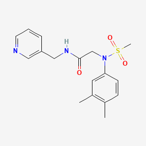 molecular formula C17H21N3O3S B5731944 N~2~-(3,4-dimethylphenyl)-N~2~-(methylsulfonyl)-N~1~-(3-pyridinylmethyl)glycinamide CAS No. 6416-05-3