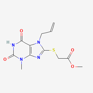 methyl [(7-allyl-3-methyl-2,6-dioxo-2,3,6,7-tetrahydro-1H-purin-8-yl)thio]acetate