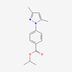 molecular formula C15H18N2O2 B5731973 isopropyl 4-(3,5-dimethyl-1H-pyrazol-1-yl)benzoate 