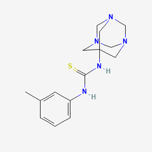 molecular formula C15H21N5S B5731978 N-(3-methylphenyl)-N'-1,3,5-triazatricyclo[3.3.1.1~3,7~]dec-7-ylthiourea 