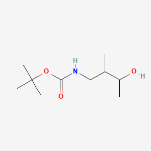 molecular formula C10H21NO3 B573199 tert-butyl N-(3-hydroxy-2-methylbutyl)carbamate CAS No. 179116-03-1