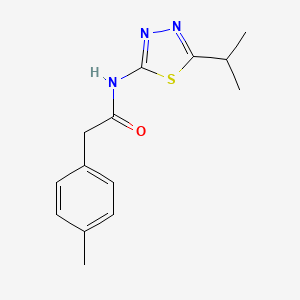 N-(5-isopropyl-1,3,4-thiadiazol-2-yl)-2-(4-methylphenyl)acetamide