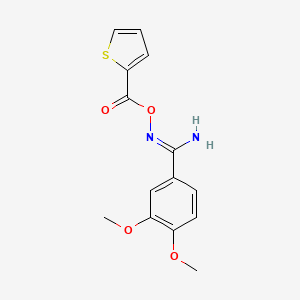 molecular formula C14H14N2O4S B5732020 3,4-dimethoxy-N'-[(2-thienylcarbonyl)oxy]benzenecarboximidamide 
