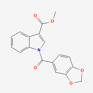 molecular formula C18H13NO5 B5732032 methyl 1-(1,3-benzodioxol-5-ylcarbonyl)-1H-indole-3-carboxylate 