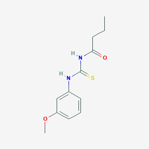 molecular formula C12H16N2O2S B5732046 N-{[(3-methoxyphenyl)amino]carbonothioyl}butanamide 