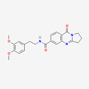 molecular formula C22H23N3O4 B5732051 N-[2-(3,4-dimethoxyphenyl)ethyl]-9-oxo-1,2,3,9-tetrahydropyrrolo[2,1-b]quinazoline-6-carboxamide 