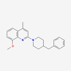 2-(4-benzyl-1-piperidinyl)-8-methoxy-4-methylquinoline